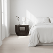 Gabelle Oval Ebony Bamboo Side Table