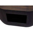 Gabelle Oval Ebony Bamboo Side Table