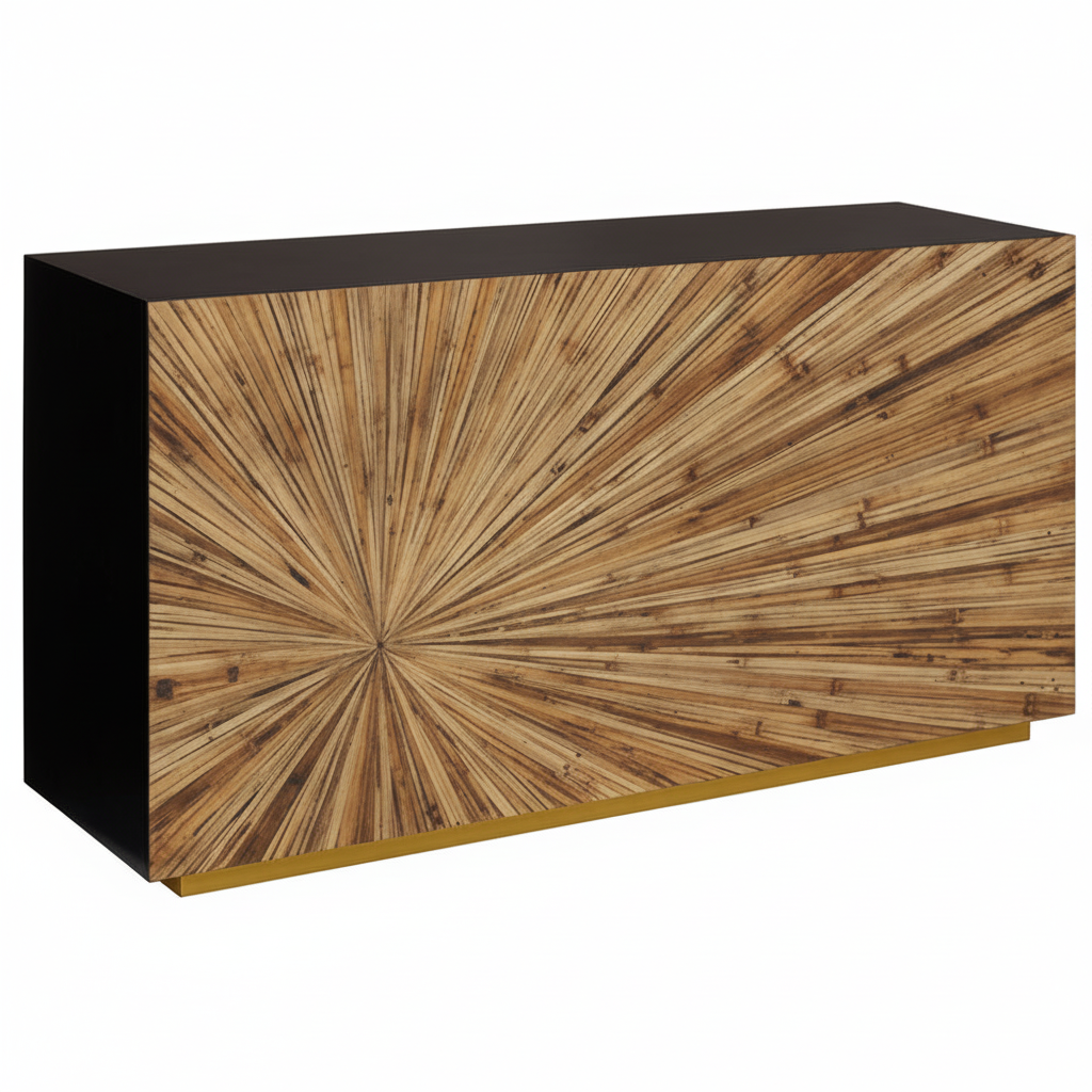 Gabelle Ebony Bamboo Console Table