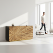 Gabelle Ebony Bamboo Console Table