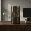 Gaia Antique Effect Black Glass Large Vase