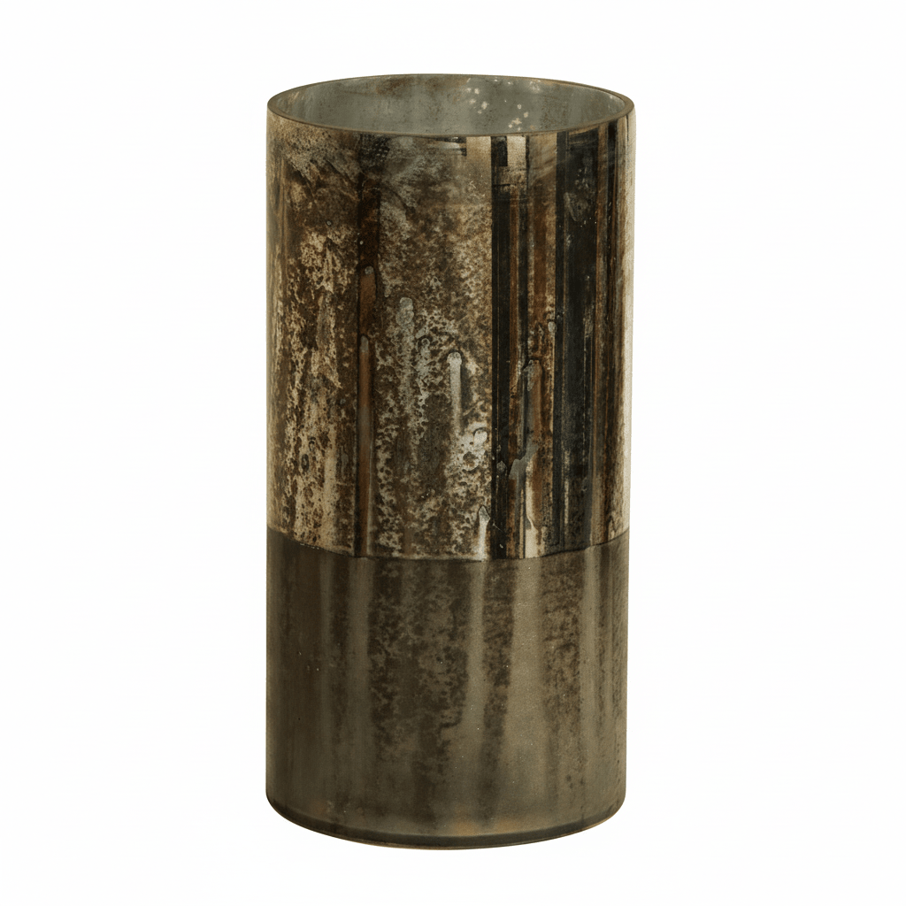 Gaia Antique Effect Black Glass Large Vase