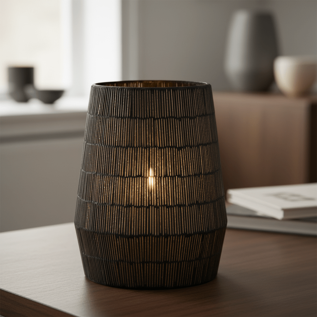 Gaia Mosaic Glass Large Candle Holder