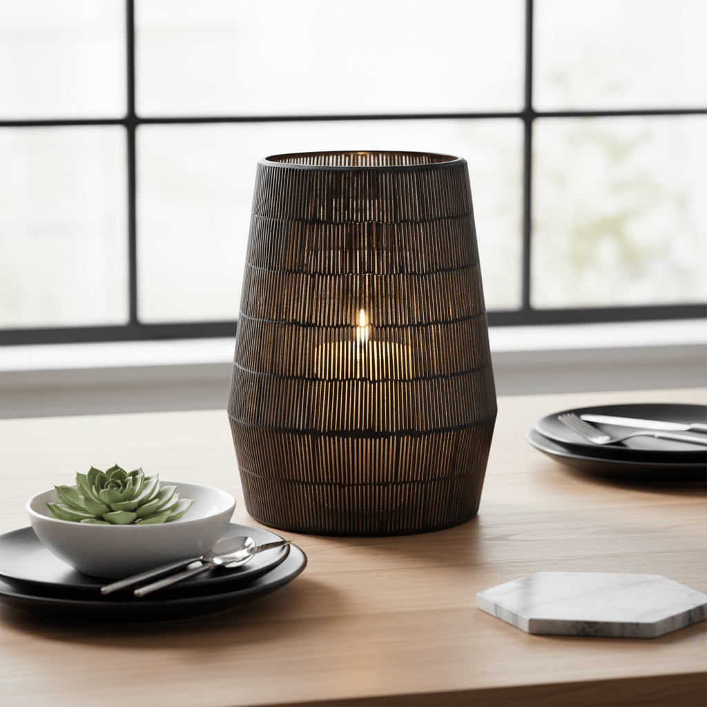 Gaia Mosaic Glass Large Candle Holder