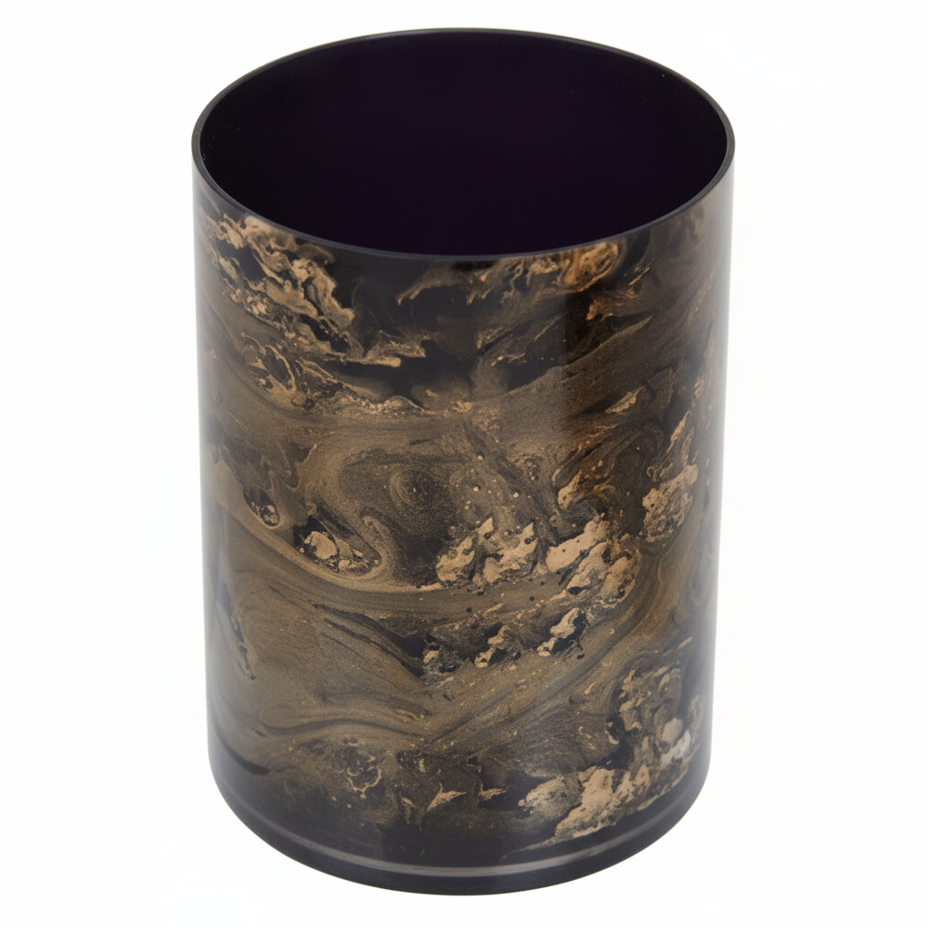 Gaia Black And Gold Small Candle Holder