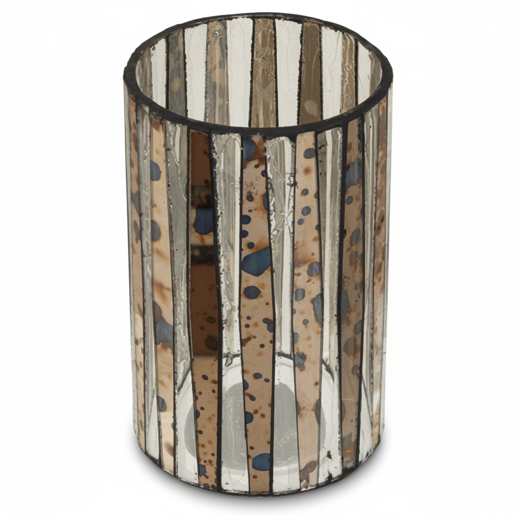 Gaia Metallic Large Candle Holder