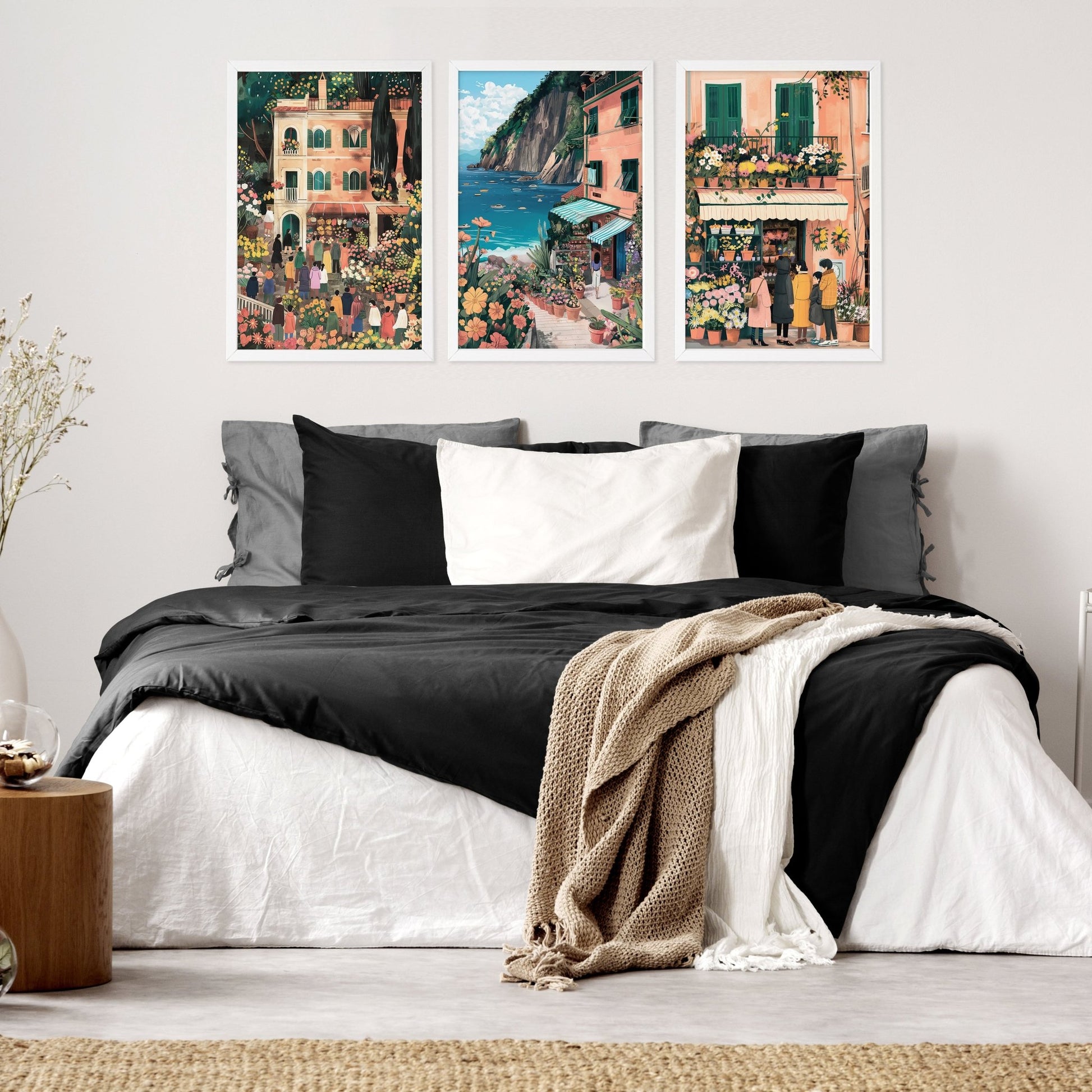 Gallery Wall Frames | Set of 3 Italian Lifestyle Wall art Prints