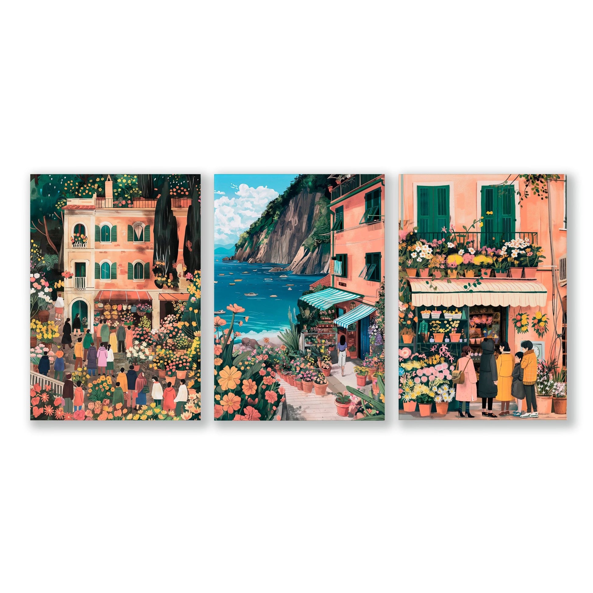 Gallery Wall Frames | Set of 3 Italian Lifestyle Wall art Prints