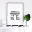 Gallery Wall Framing | Set of 3 Paris Landmarks Wall art Prints