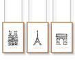 Gallery Wall Framing | Set of 3 Paris Landmarks Wall art Prints