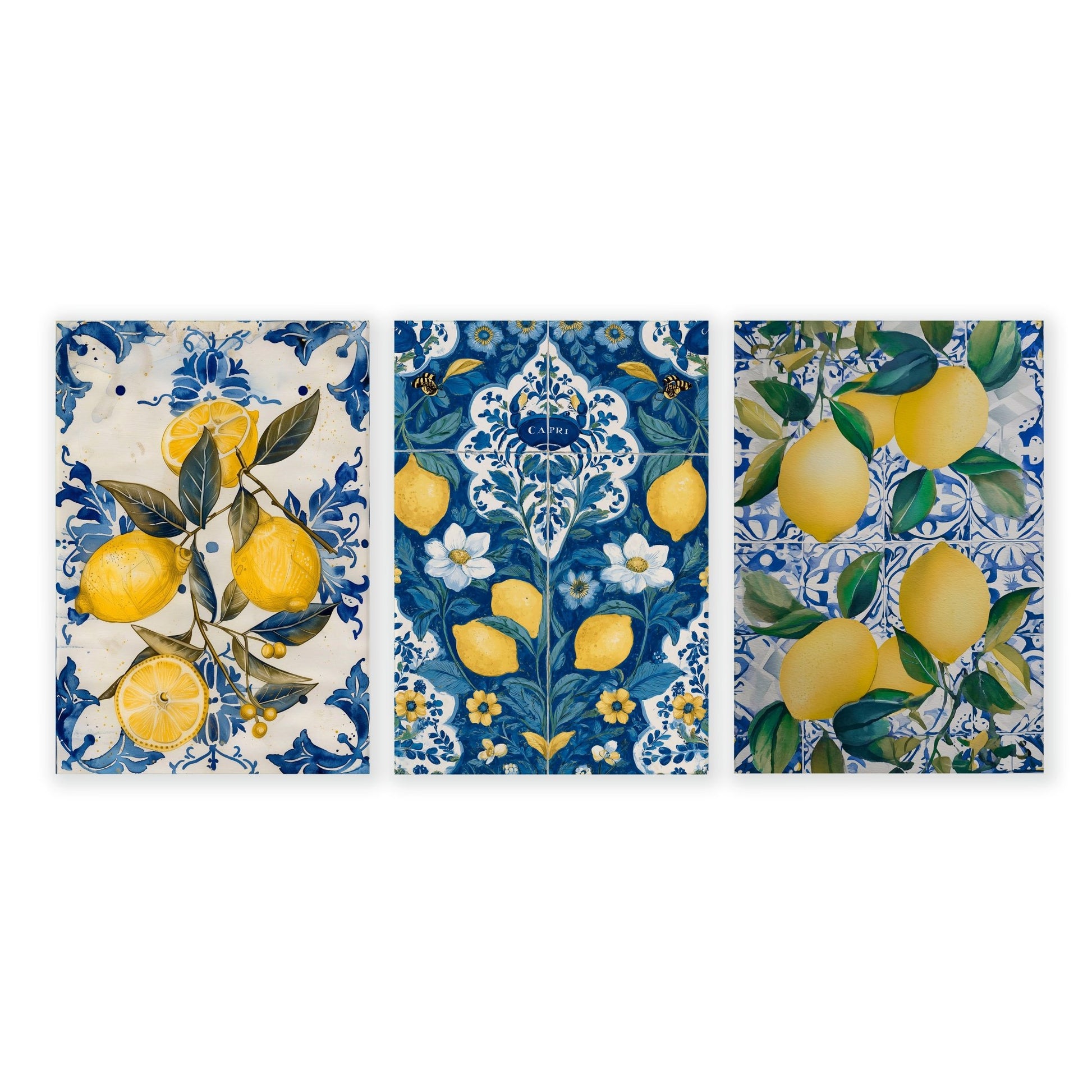 Gallery Wall In Kitchen | Set of 3 Italian Lifestyle Wall art Prints