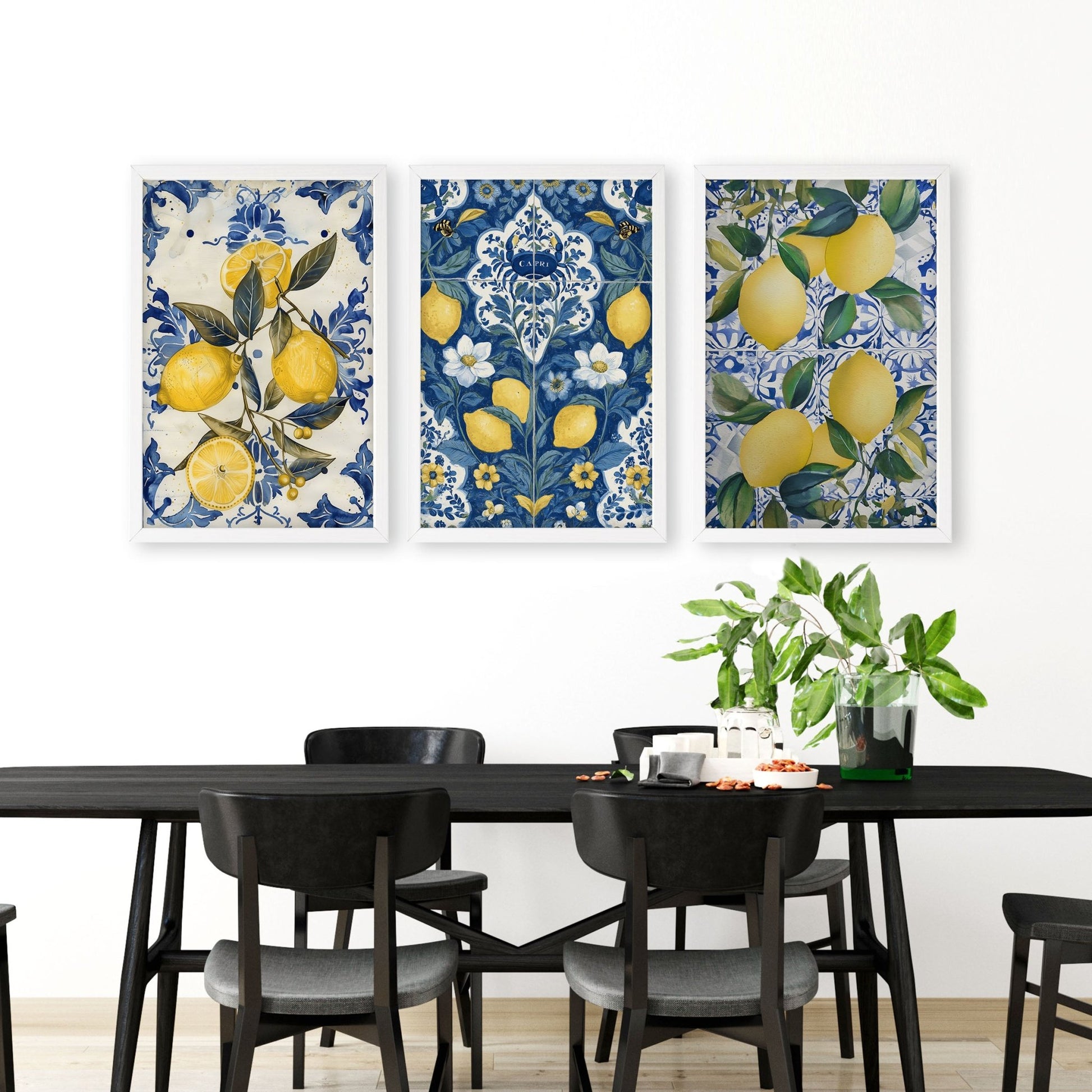 Gallery Wall In Kitchen | Set of 3 Italian Lifestyle Wall art Prints