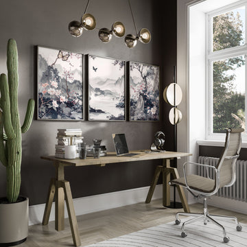 Gallery Wall Prints | Set of 3 Chinoiserie Wall art Prints