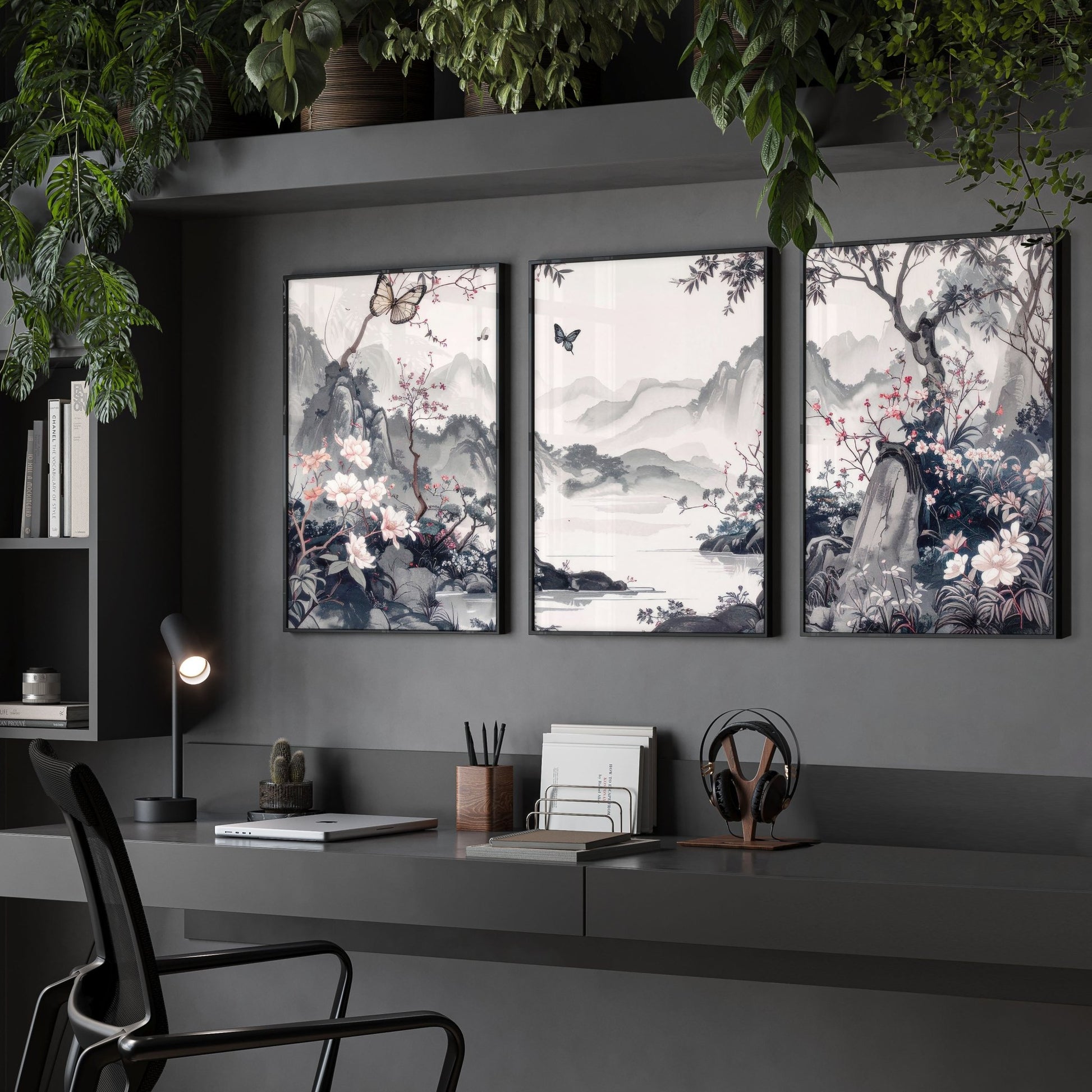 Gallery Wall Prints | Set of 3 Chinoiserie Wall art Prints