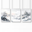 Gallery Wall Set | Set of 3 Asian Inspired Wall art Prints