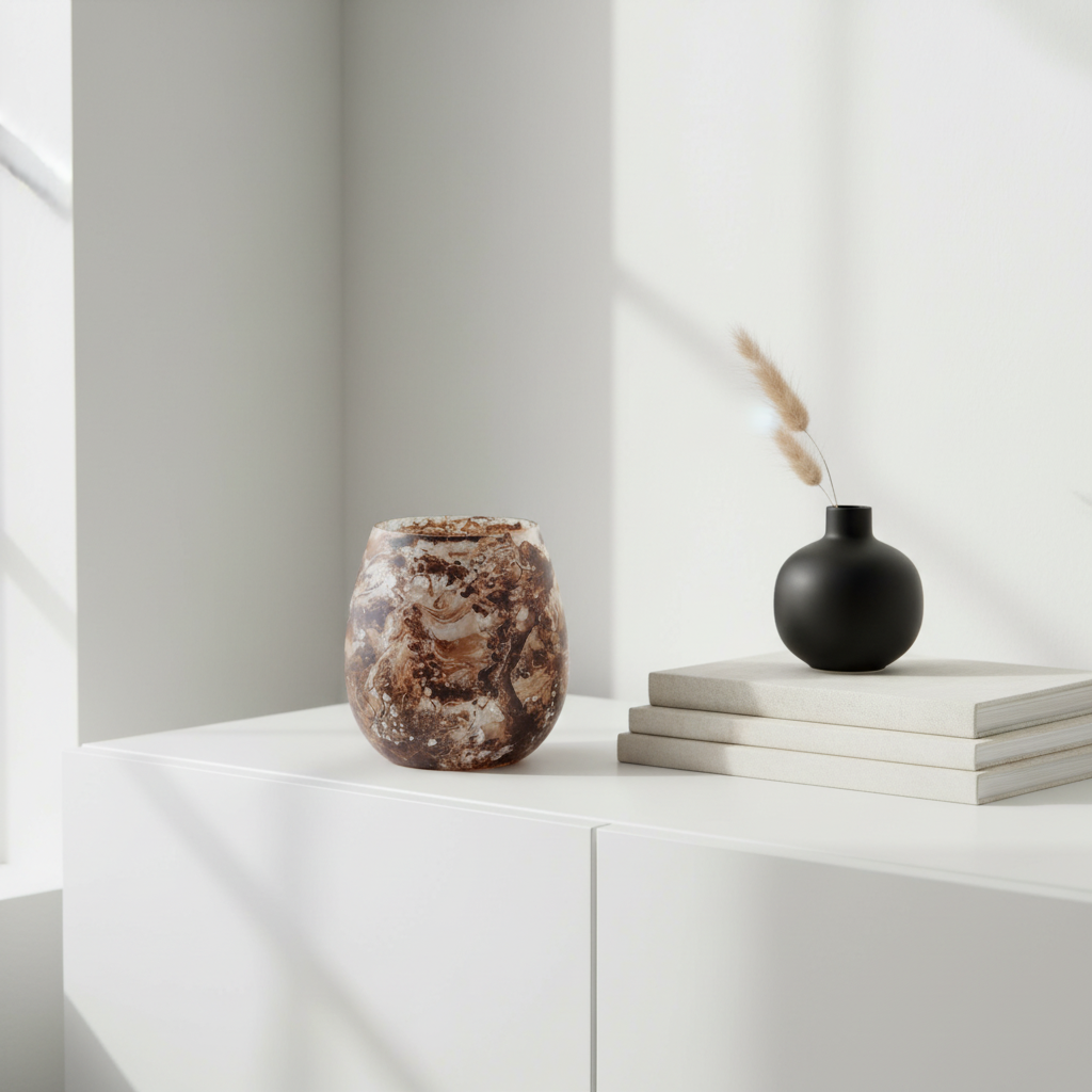 Garan Brown Large Candle Holder