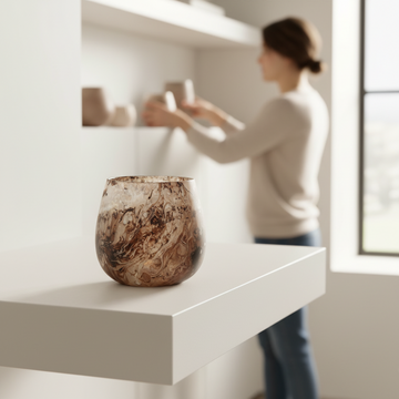 Garan Brown Small Candle Holder