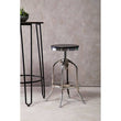 Gator Ash Wood And Silver Chrome Metal Stool