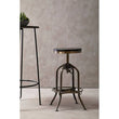 Gator Ash Wood Seat Metallic Stool
