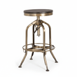 Gator Ash Wood Seat Metallic Stool