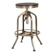 Gator Ash Wood Seat Metallic Stool