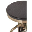 Gator Ash Wood Seat Metallic Stool