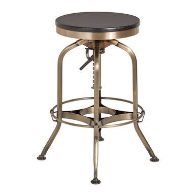 Gator Ash Wood Seat Metallic Stool