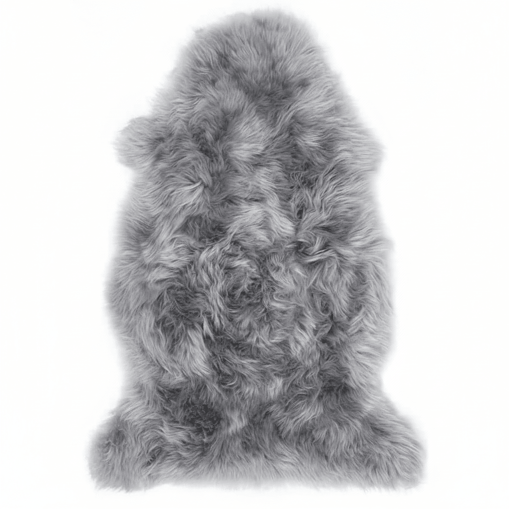 Genuine Grey Sheepskin Faux Fur Rug