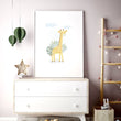 Giraffe Nursery | Set of 3 wall art prints