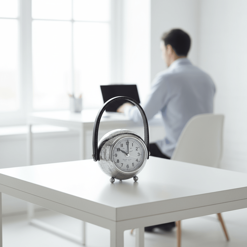 Globe Small Table Clock