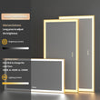 Gold Lighted Bathroom Mirror Rectangular Large LED Lighted Bathroom Mirror Gold Aluminum Frame with Front - lit Adjustable