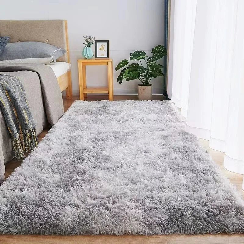 Gray Carpet for Living Room Plush Rug Bed Room Floor Fluffy Mats Anti - slip Home Decor Rugs Soft Velvet Carpets Kids Room Blanket