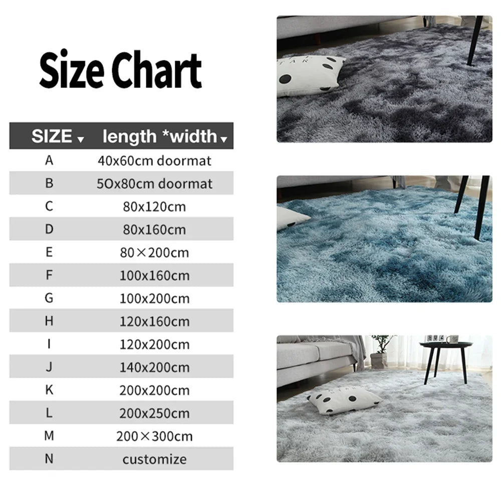Gray Carpet for Living Room Plush Rug Bed Room Floor Fluffy Mats Anti - slip Home Decor Rugs Soft Velvet Carpets Kids Room Blanket