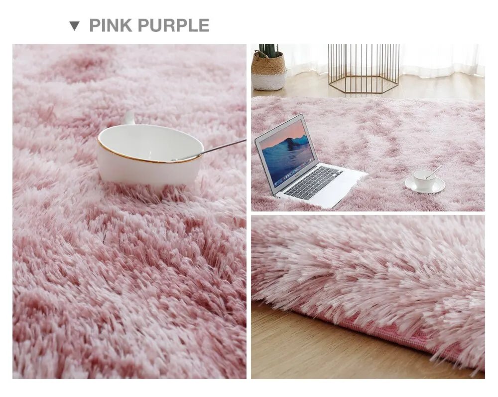 Gray Carpet for Living Room Plush Rug Bed Room Floor Fluffy Mats Anti - slip Home Decor Rugs Soft Velvet Carpets Kids Room Blanket