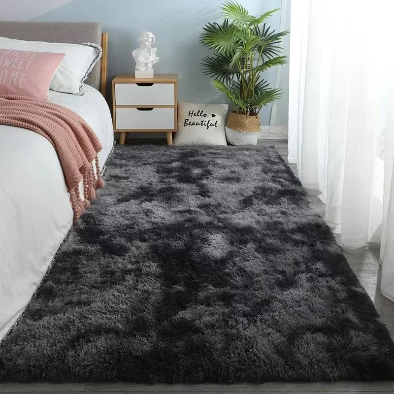 Gray Carpet for Living Room Plush Rug Bed Room Floor Fluffy Mats Anti - slip Home Decor Rugs Soft Velvet Carpets Kids Room Blanket