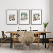 Green Art Cottage Flower Shop wall art displayed on a wall in a styled room — view 3