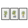 Green Wall Art French Country Lemon Tree Watercolour wall art in a black frame