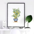 Green Wall Art French Country Lemon Tree Watercolour wall art — piece 1 of 3 in the set