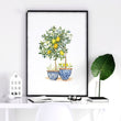 Green Wall Art French Country Lemon Tree Watercolour wall art — piece 2 of 3 in the set