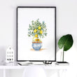 Green Wall Art French Country Lemon Tree Watercolour wall art — piece 3 of 3 in the set
