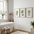 Green Wall Art French Country Lemon Tree Watercolour wall art displayed on a wall in a styled room — view 2