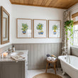 Green Wall Art French Country Lemon Tree Watercolour wall art displayed on a wall in a styled room — view 4
