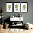 Green Wall Art French Country Lemon Tree Watercolour wall art displayed on a wall in a styled room — view 7
