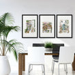 Green Wall Canvas Art Cottage Flower Shop Illustration wall art displayed on a wall in a styled room — view 2