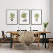Green Wall wall art French Country Lemon Tree Watercolour Art displayed on a wall in a styled room — view 3