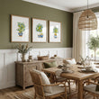 Green Wall wall art French Country Lemon Tree Watercolour Art displayed on a wall in a styled room — view 5