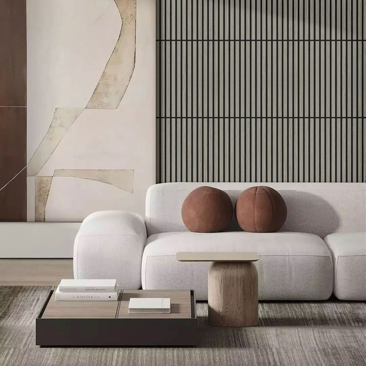 Grey Oak Acoustic Wall Panels Pack of 4