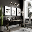 Grey Wall Hanging French Country Botanical Floral & Leaf Art wall art displayed on a wall in a styled room — view 4