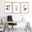 Grey Wall Hanging French Country Botanical Floral & Leaf Art wall art displayed on a wall in a styled room — view 6