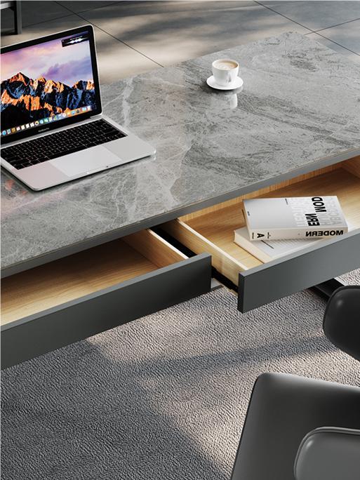 Hadley Office Desk, Sintered Stone